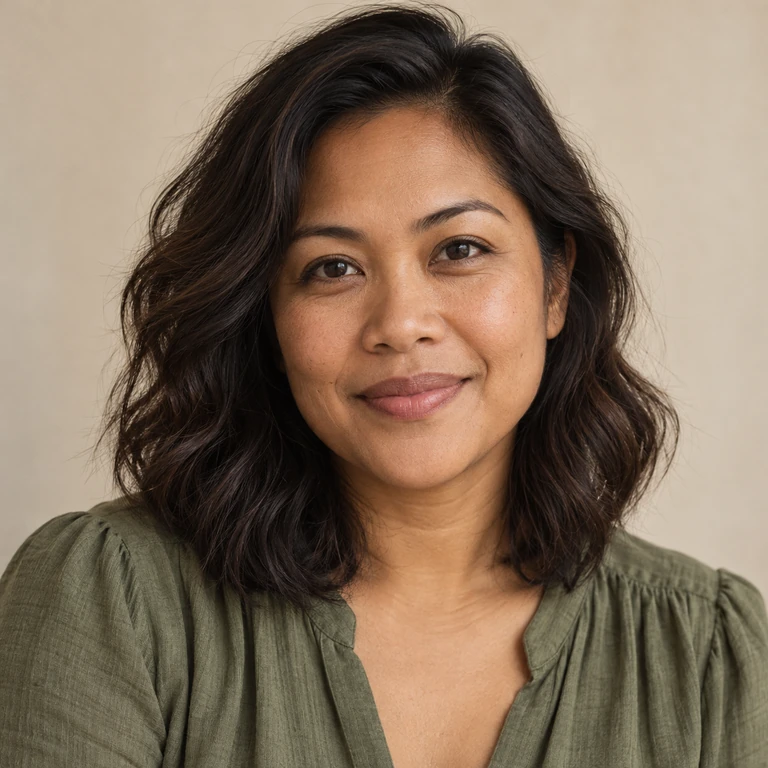 Illustrative portrait of Lia Santos.